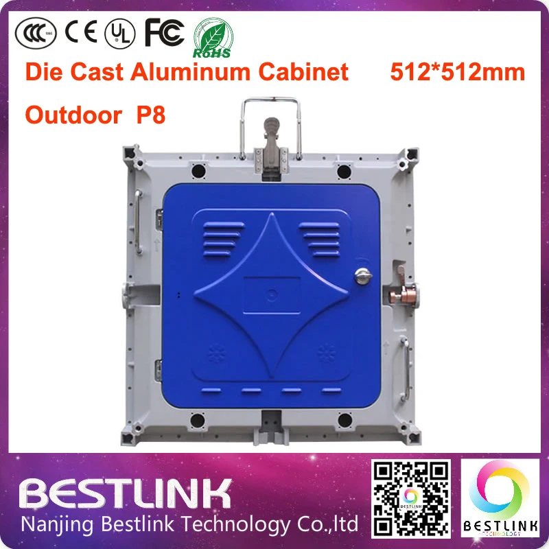 P8 напольный шкаф дисплей литой алюминиевый корпус для RGB LED видеостена открытый