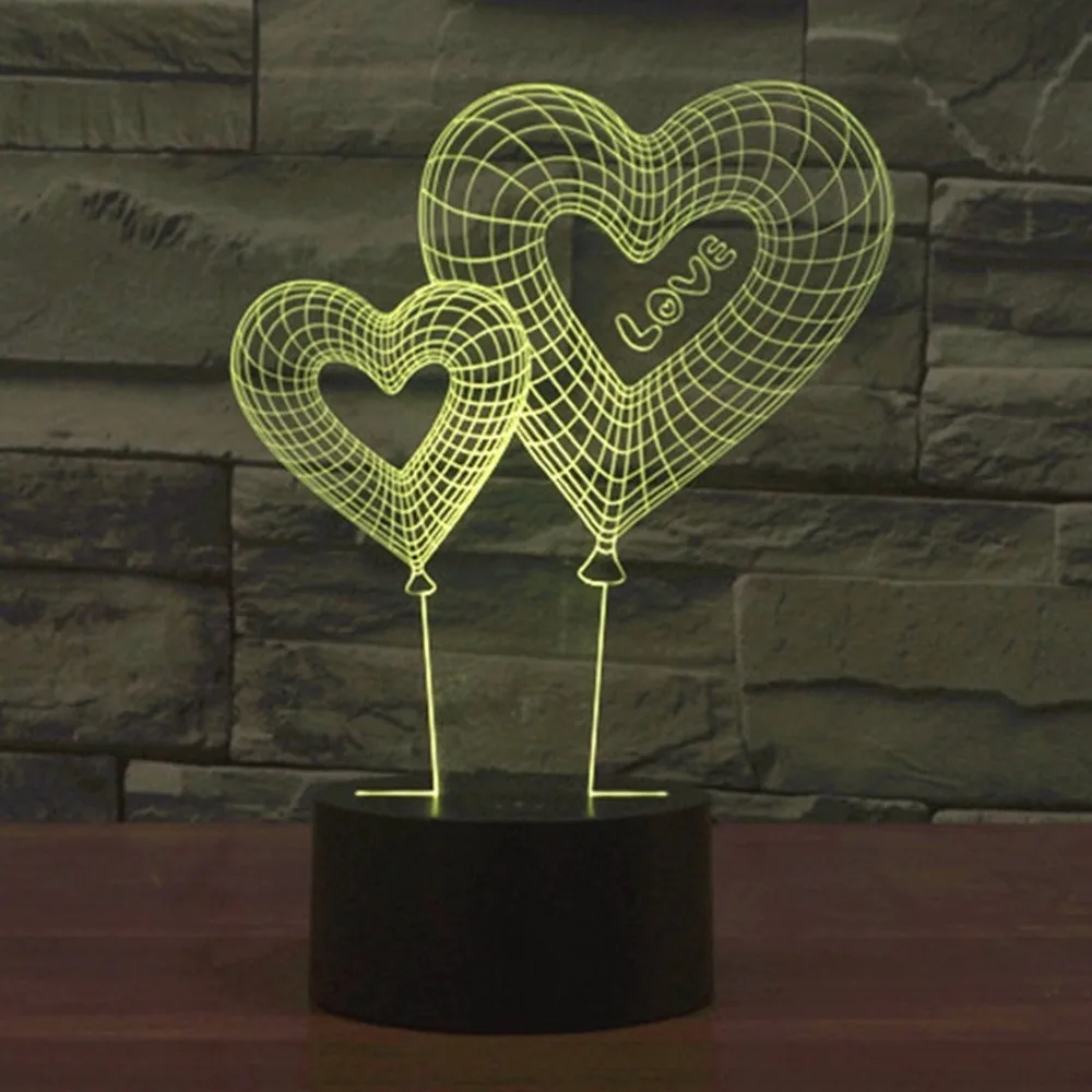New Fantastic Night Light 7 Colors Chrismas Funny Romantic Valentine's Day Gift Xmas Decoration For Bedroom Home Lights | Лампы и