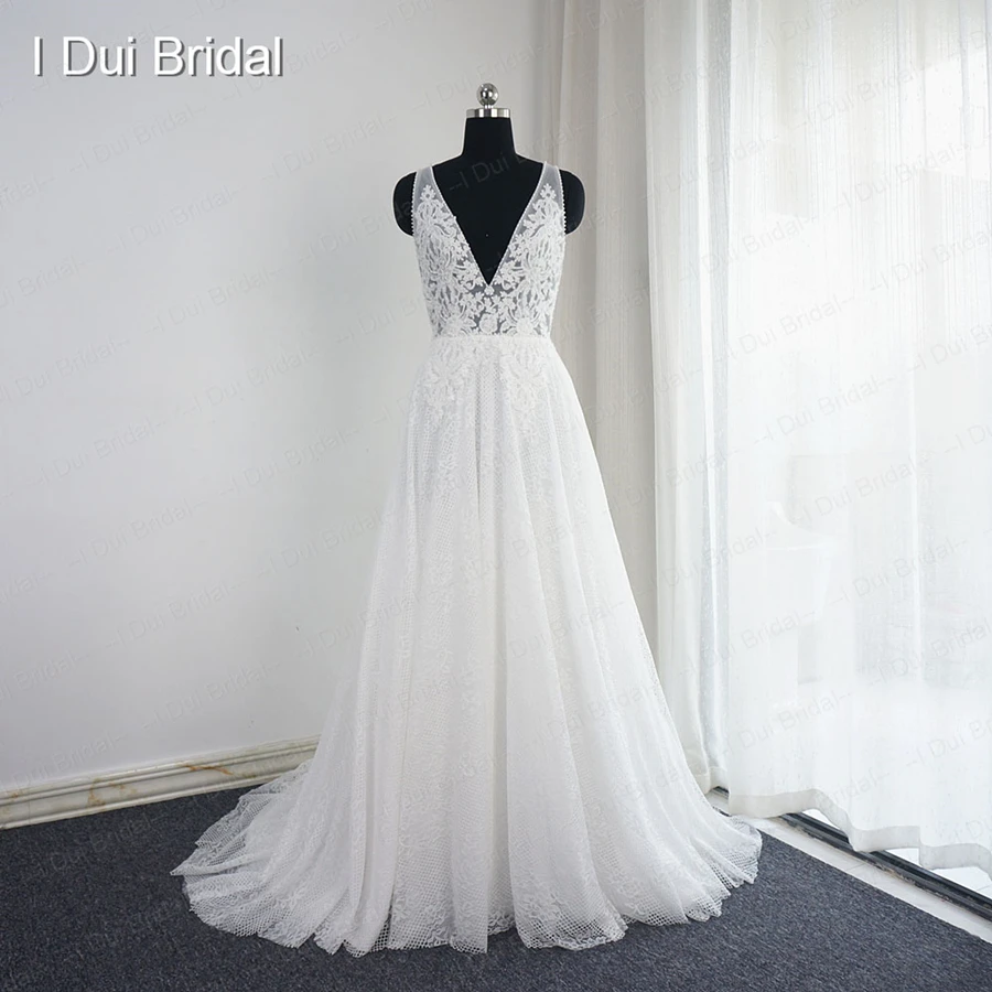 Vestido De Noiva, v-образный вырез, свадебные платья, настоящая фотография, линия, сексуальное богемное пляжное свадебное платье, Прямая поставка