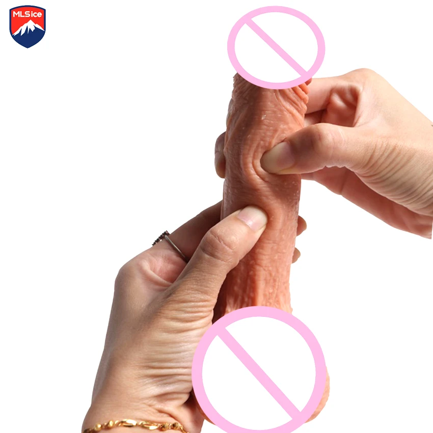 MLSice гибкий реалистичный пенис огромный фаллоимитатор двойной большой