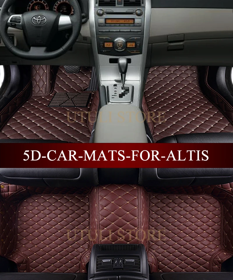 Кожаные автомобильные коврики для Toyota Corolla Altis Hybrid custom fit автомобильный Стайлинг
