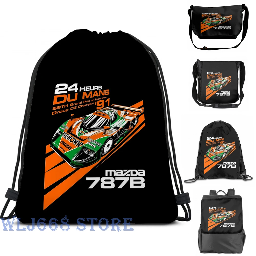 Забавные Наплечные сумки с графическим принтом для женщин DU Mazda 787B рюкзак на одно