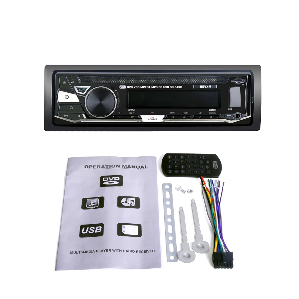 7010B 1din 12В автомобильный DVD плеер Автомобильный аудио CD многофункциональный VCD с