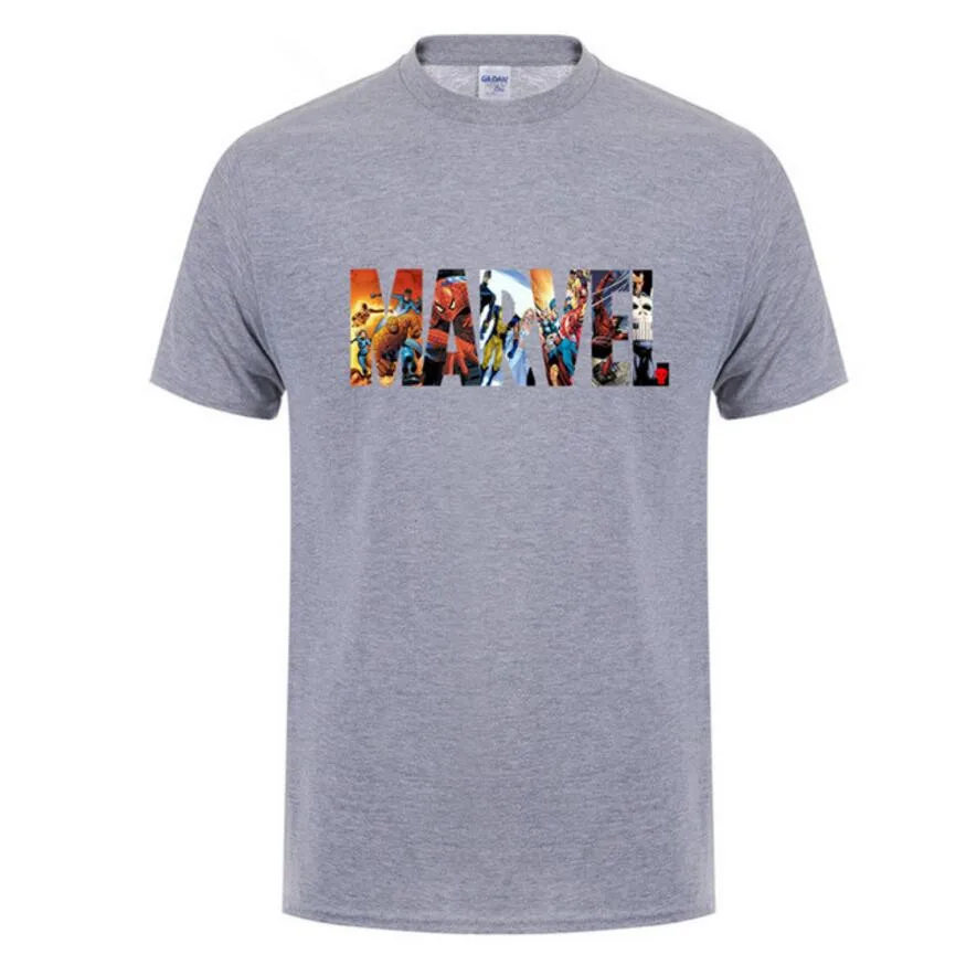 Новый 2019 в стиле мстители футболка с короткими рукавами для мужчин принт