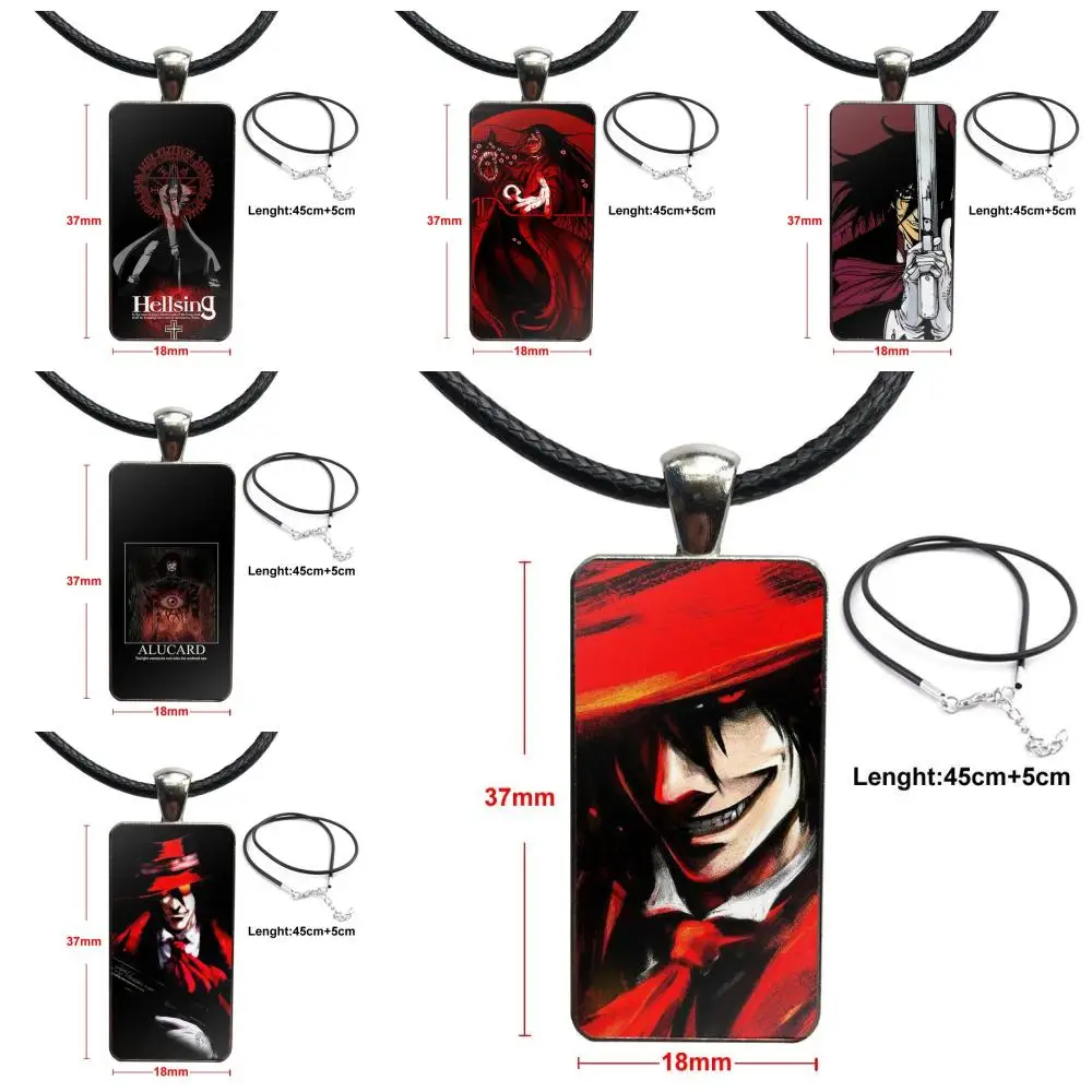 Винтажное украшение в стиле аниме Alucard Hellsing цветное стеклянное ожерелье из