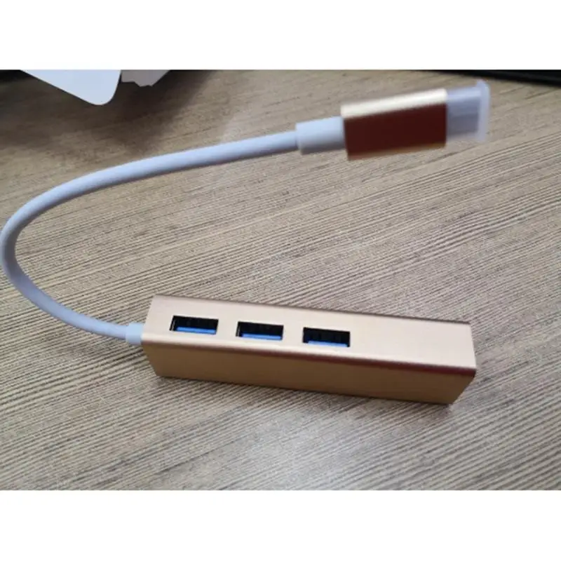 Usb3.1 к концентратору конвертер Тип C 3 портам Usb3.0 концентратор + Rj45 адаптер| |