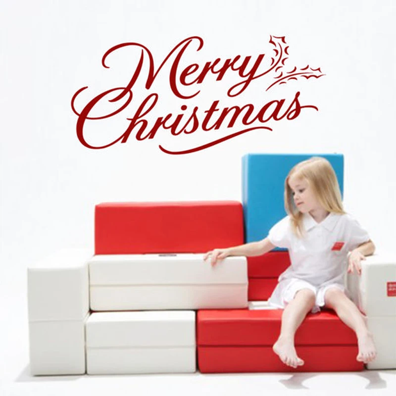 Merry Новогодние товары Книги по искусству стены Стикеры Семья гостиная спальня DIY