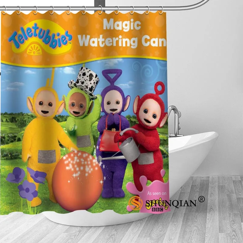 

ShunQian Custom Teletubbies Hot Sale Modern Shower Curtain Bathroom 3D Waterproof 12 Hooks For The Bathroom High Quality