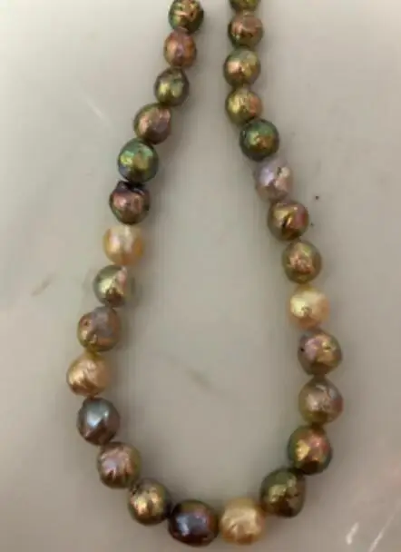 gorgeous 13-15 mm multicolor pearl necklace 18inch | Украшения и аксессуары
