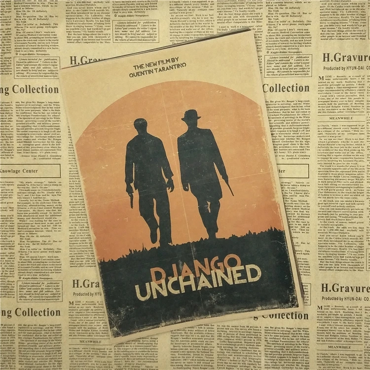 Django разблокированная Оскар фотография крафт-бумага домашняя декоративная