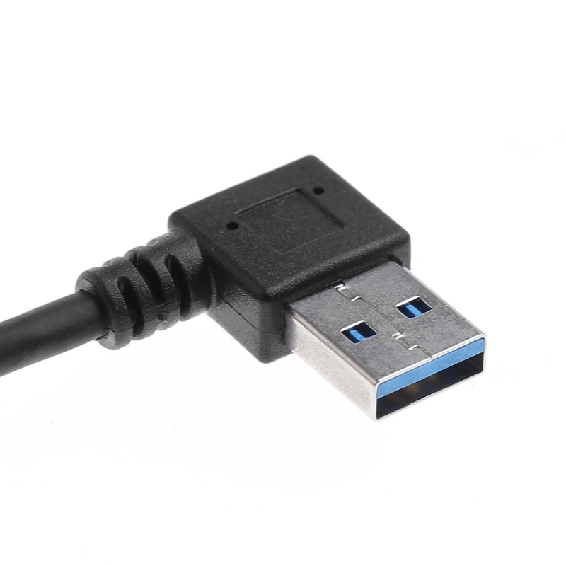 1 шт. USB 3 0 правый/левый угол 90 градусов удлинитель шнур кабели Прямая поставка
