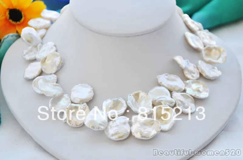 N1509 огромный 17 &quot20 мм белый lamina KESHI REBORN жемчужное ожерелье % скидка AAA|pearl necklace|necklace