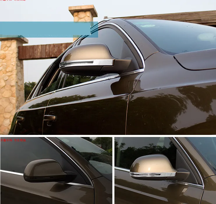 

stainless steel 2pcs car chrome mirror protection trim,rearview decoration bright trim for Audi Q3 2012-2015