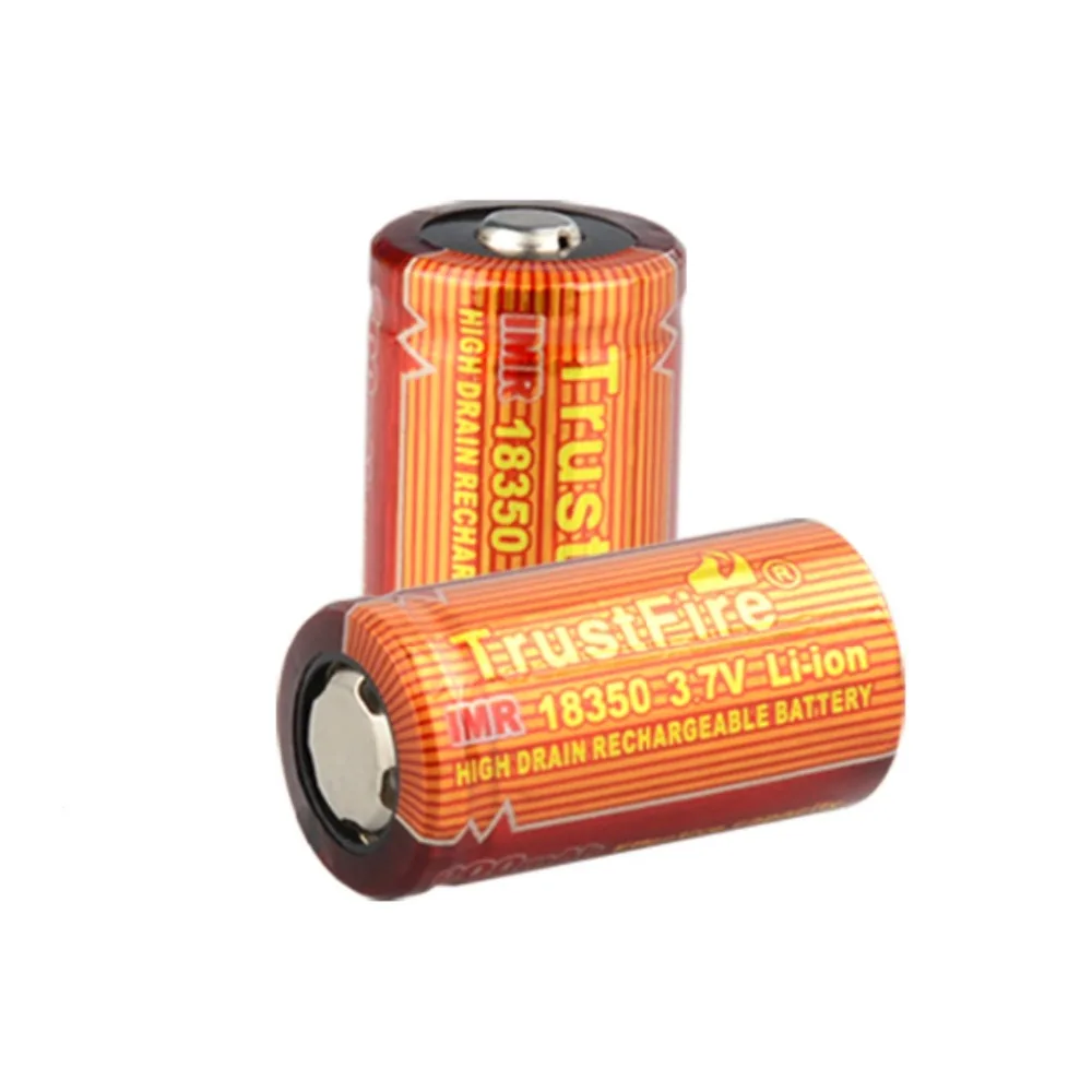 Аккумуляторная батарея TrustFire IMR 18350 2 шт./лот для фонарика электронного дыма |