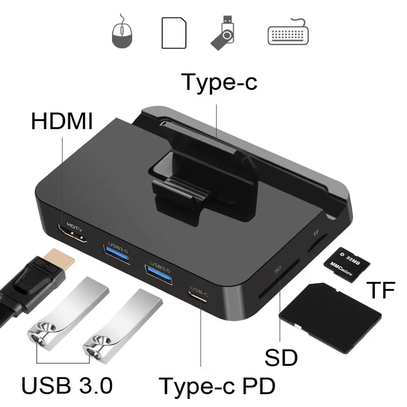 Концентратор USB Type C док станция для Samsung S10 S9 Dex Pad к HDMI адаптер питания телефона Huawei