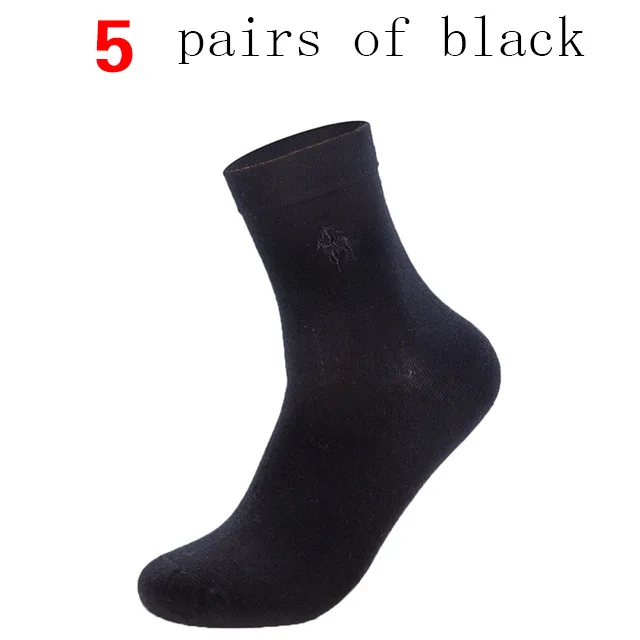 5 pairs black Подарок Носки сахарной ваты для Для мужчин платье Pier Polo Высококачественная брендовая одежда Носки, цвет: черный, серый, белый, Бизнес вышивка Для Мужчин's Носки поло meais - Цвет: 5 pairs black