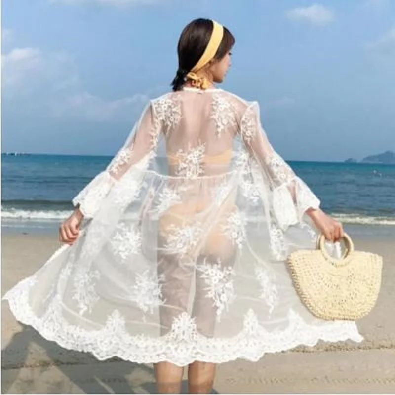 Новый летний купальник кружевное ажурное бикини купальный костюм накидка