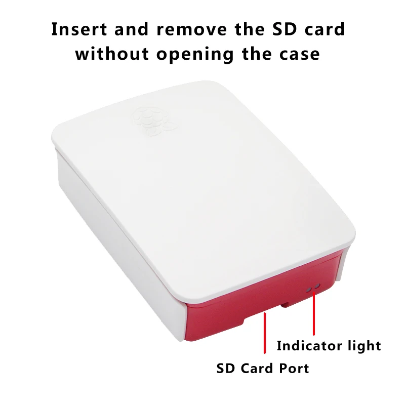 Чехол Raspberry Pi 3 ABS белый и красный пластиковый корпус для корпуса 3B + B Plus|Аксессуары