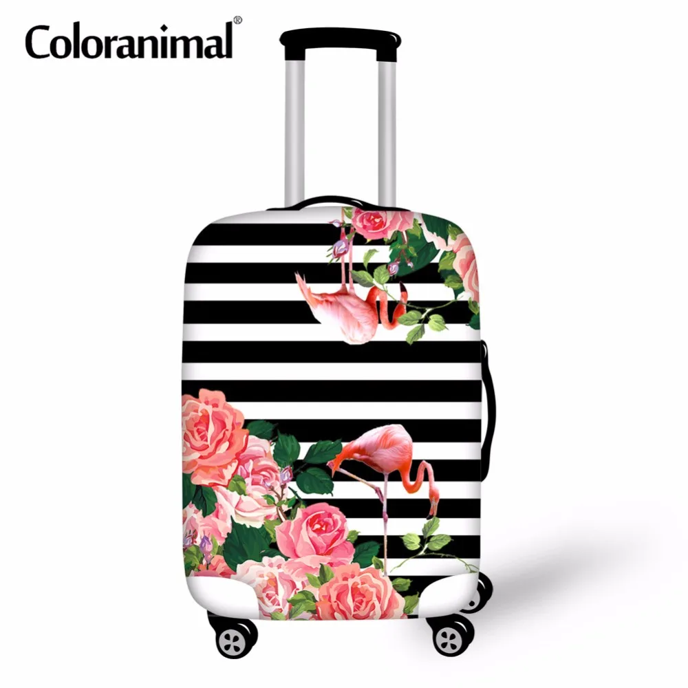 

Coloranimal Чемодан крышка Эластичный Защитный чехол водонепроницаемый чехол 3D арт розовое Цветочный принт чемодан; Аксессуары для 18-30 дюймов