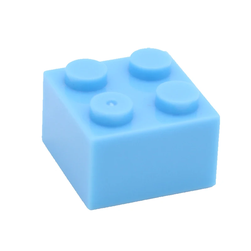 light blue Строительные блоки Moc Brick 2x2 3003 DIY, Обучающие творческие основы, классические наборы, совместимые сборные частицы, игрушки для детей - Цвет: light blue