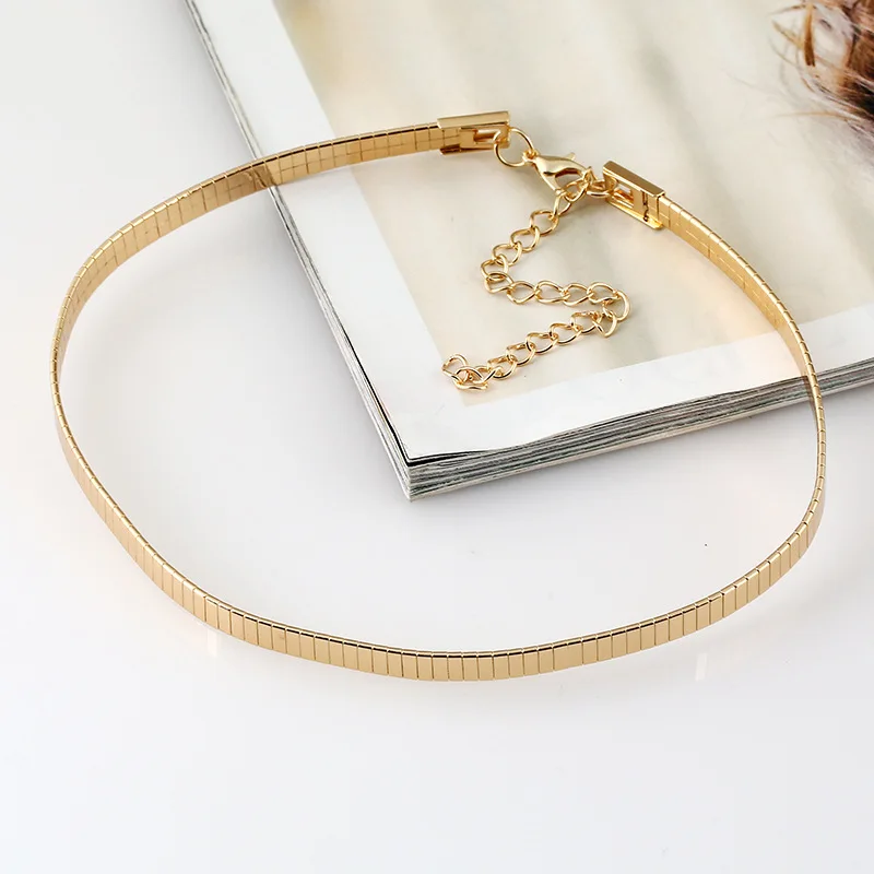 LZHLQ Трендовое металлическое колье геометрическое лезвие Chian женское до ключицы