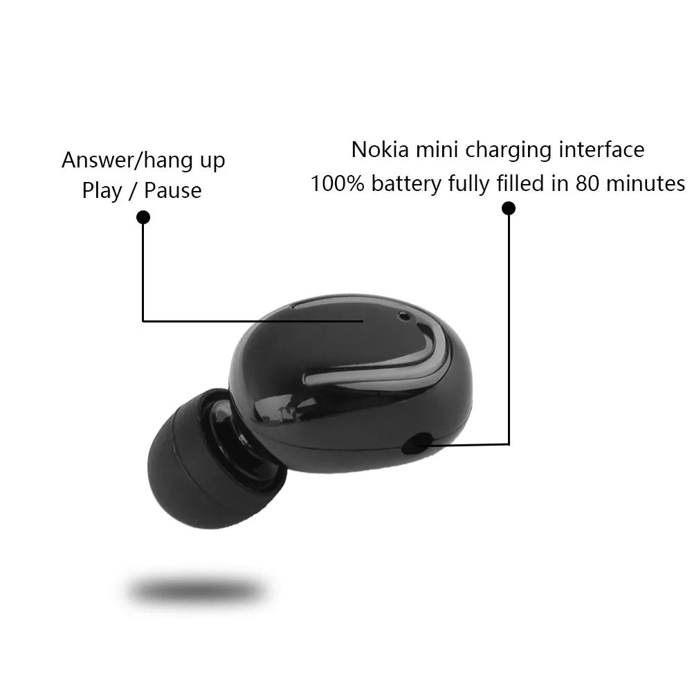 Спортивные Беспроводные Bluetooth наушники HD стерео звуковые с микрофоном Sweatproof
