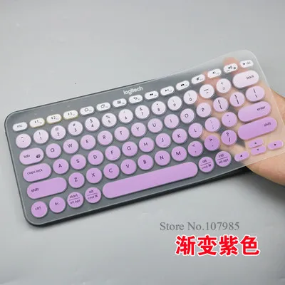 GradientPurple Силиконовый чехол для клавиатуры защитная пленка для клавиатуры lotech K380 K 380 Bluetooth клавиатура многофункциональное механическое защитное устройство для кожи - Цвет: GradientPurple