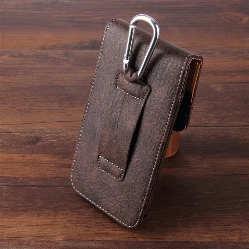 Universal Cell Phone Leather Case Waist Packs Belt Clip Pocket with Card Slots for AGM X3/X2 A8 SE/X2 Max Pro/A8 X1 Mini/A7 A1Q | Мобильные