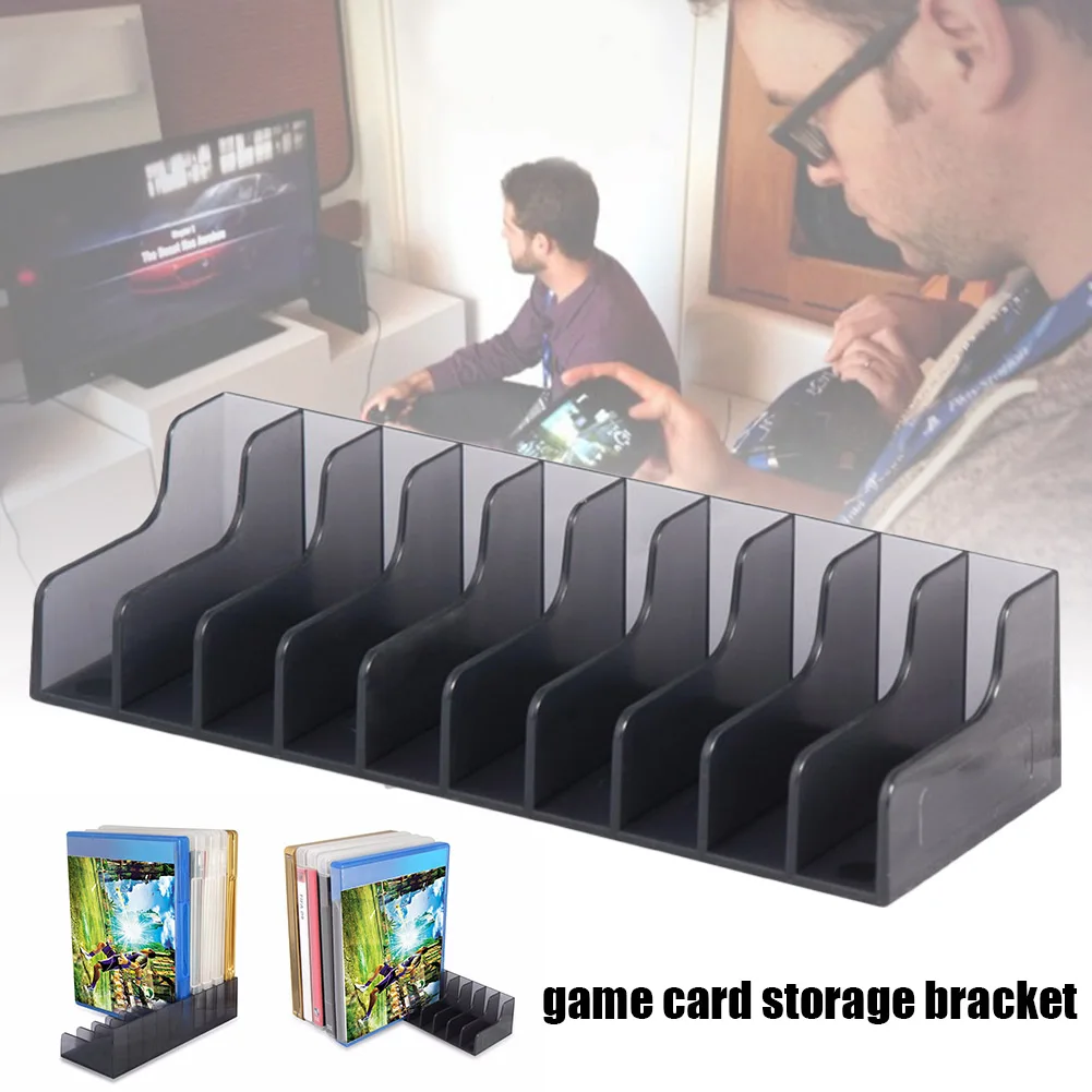 

New Hot 2pcs Game Card Box Storage Stand 10 Slot Portable Storage Bracket for PS4