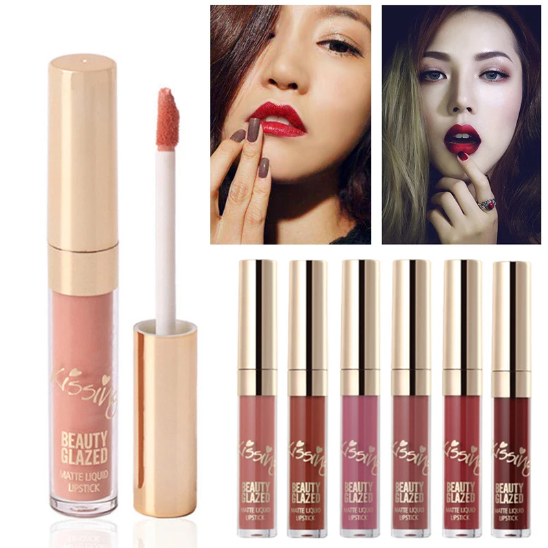 Матовая губная помада Beauty Glazed 6 шт. стойкая водостойкая жидкая для макияжа губ tslm|