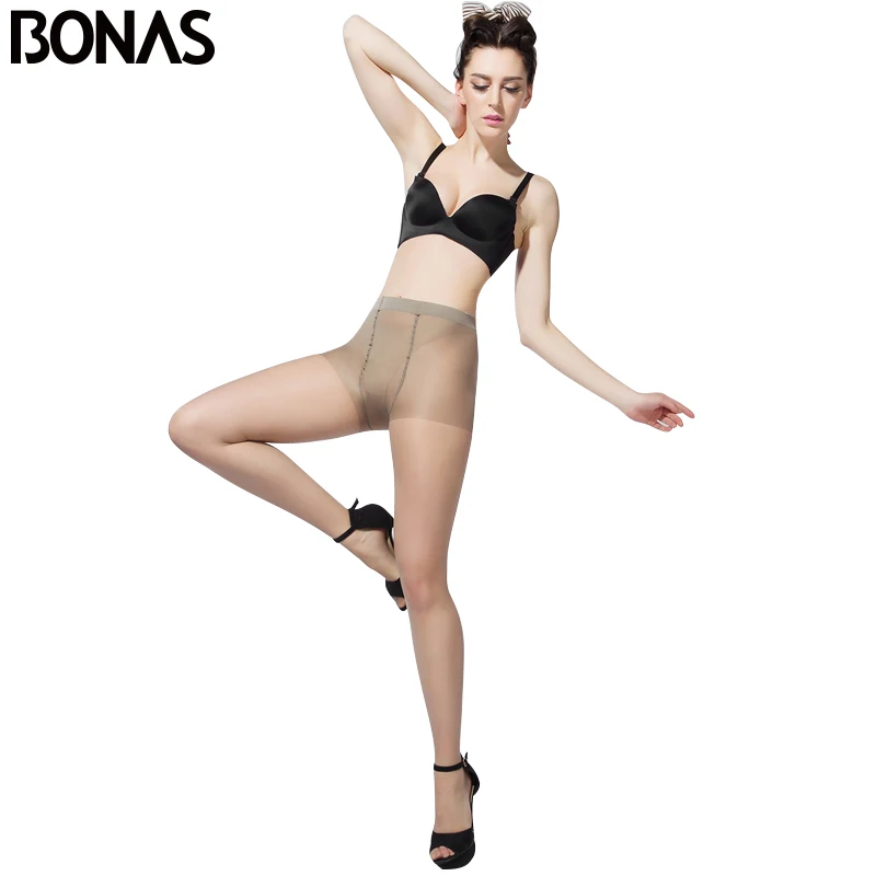 BONAS 2019 женские колготки большого размера сексуальные дышащие из нейлона 30D