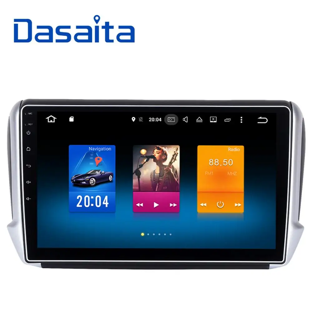 Dasaita 10 2 &quotAndroid 8 0 автомобиль gps плеер для peugeot 208 и 2008 2012 2016 с Octa Core 4 ГБ ОЗУ Авто радио
