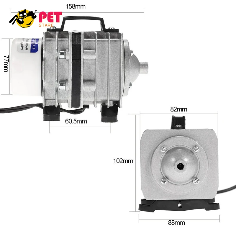 Aquarium Air Pump Compressor for Fish Aerator AC 220V Aquaristics Electrical Magnet Oxygen | Дом и сад