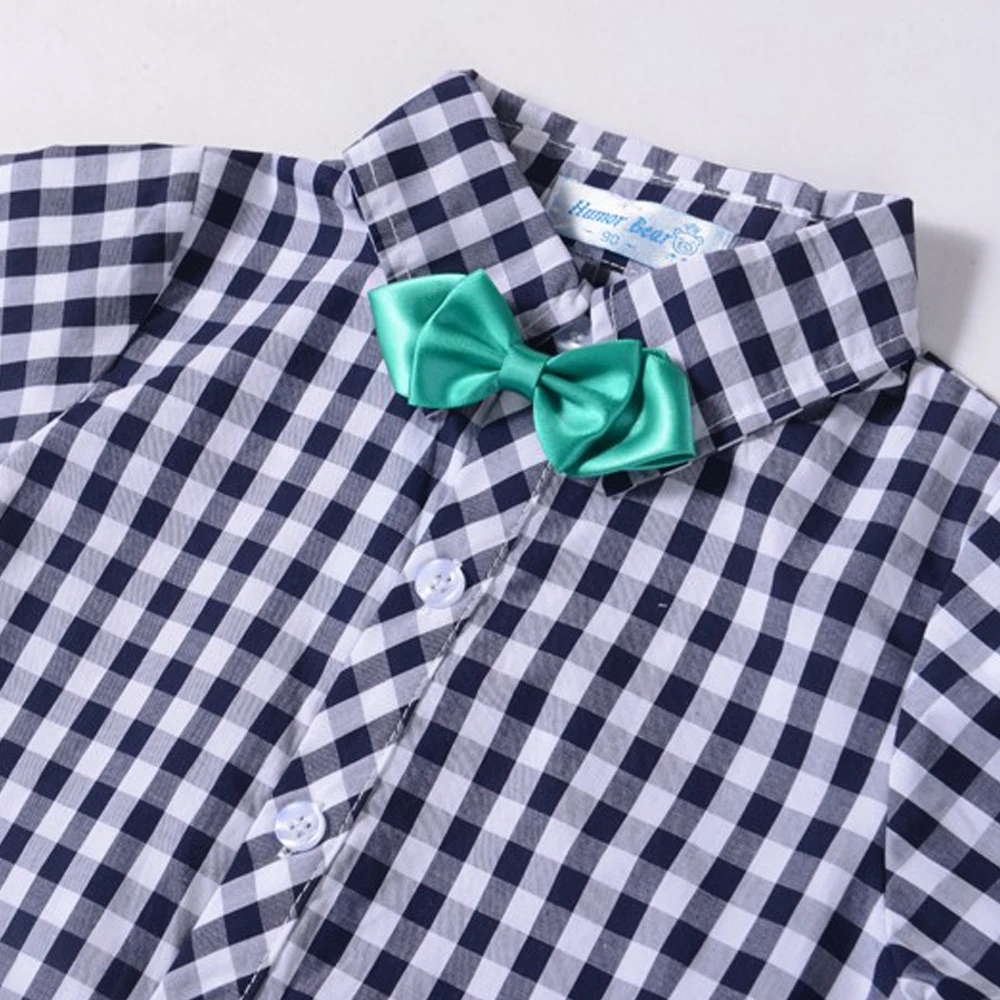 2019 Summer Newest Design Baby Boys Clothing Set Ropa De Bebe Plaid Shirt Top+Short Pants Suit Vestido Sets 2-6T |