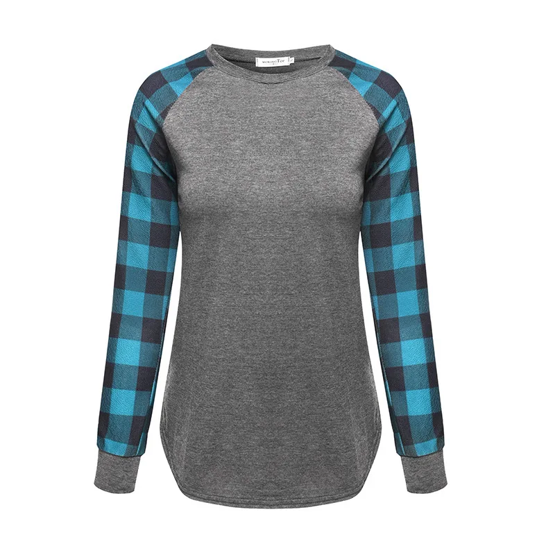 Blusas Femininas 2019 модная женская блузка в клетку с длинным рукавом Повседневная
