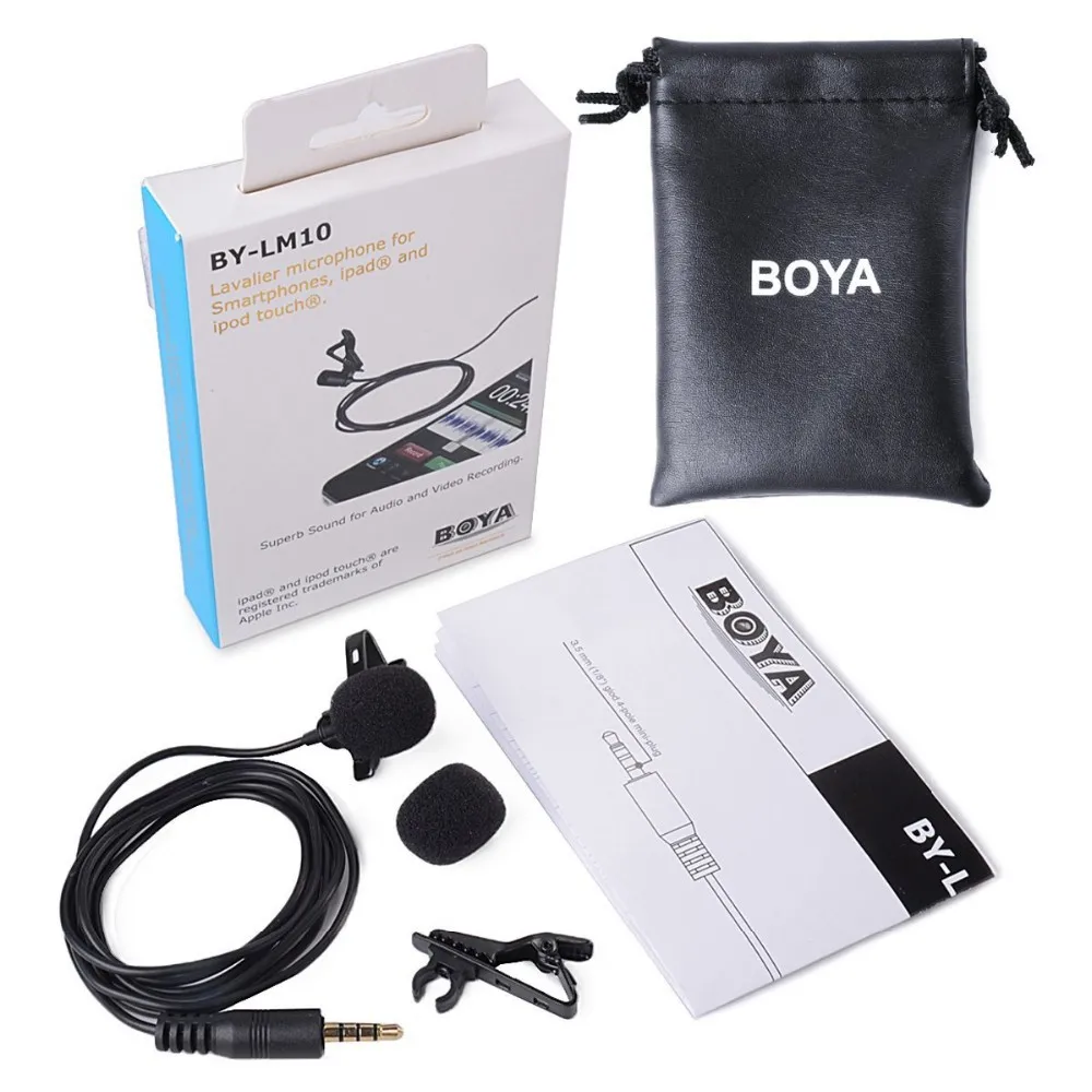 BOYA BY-LM10 телефон петличный микрофон всенаправленный конденсаторный для iPhone Android