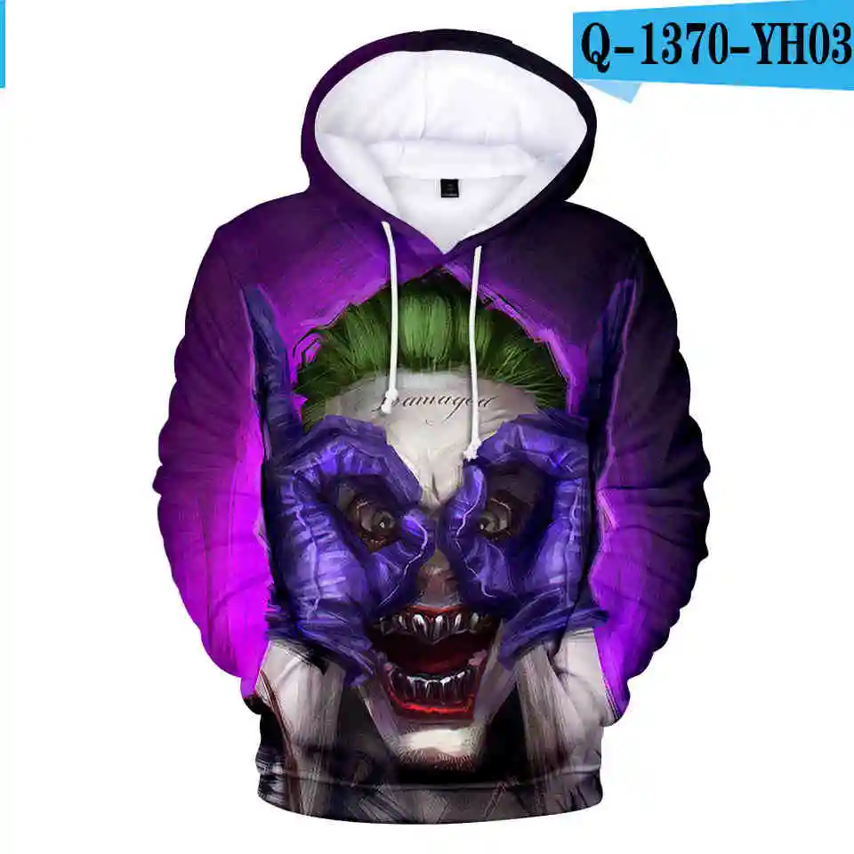 Color G Chtengiber, 10 цветов, Мужская толстовка хаха Джокер, 3d Аниме принт, толстовка, пуловер, хип-хоп Уличная одежда, мужская куртка с капюшоном, Poleron Hombre - Цвет: Color G