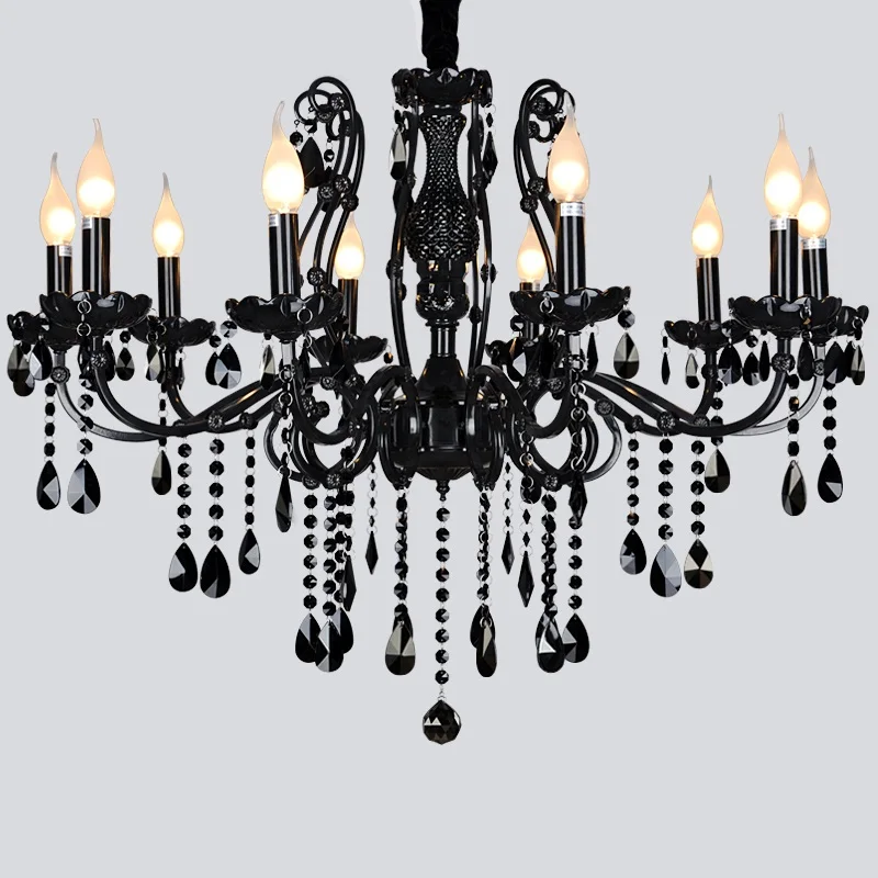 Роскошный черный с украшением в виде кристаллов светодиодный K9 хрустальная