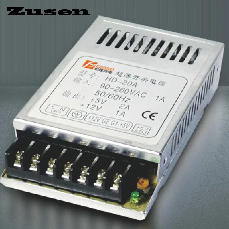 Zusen высокое качество HS-20W 5V небольшой очень тонкий переключатель питания ce и rosh |