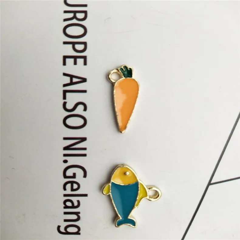 20 шт. цинковый сплав кошка рыба морковь ручная работа аксессуары для