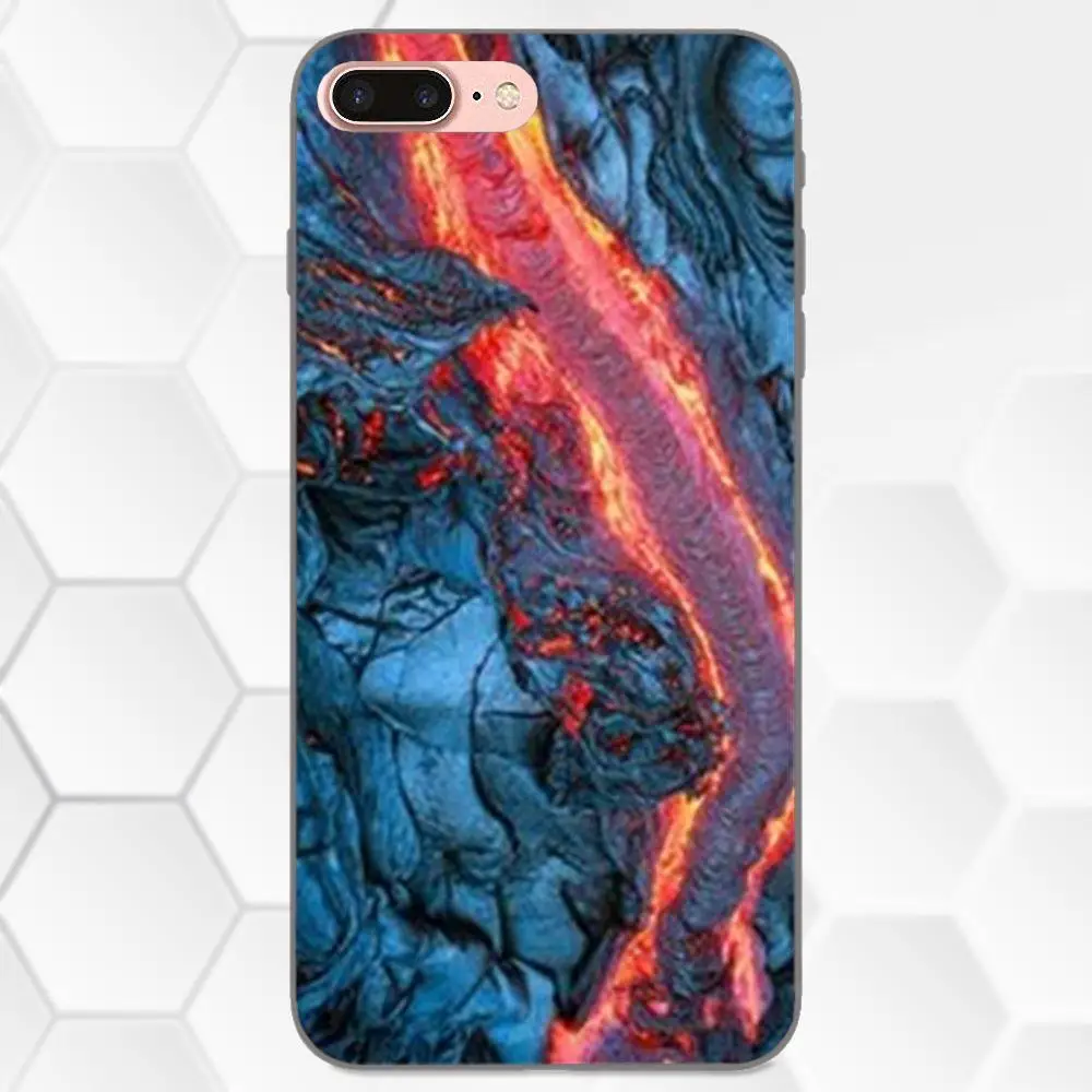 Черный чехол для смартфона с изображением чудес природы вулкана Исландии Xiaomi Redmi