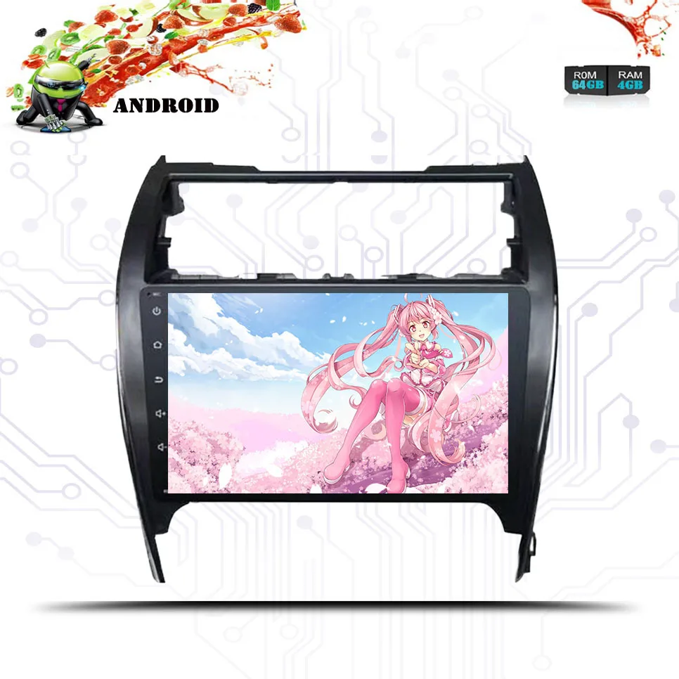 4G RAM 64GB 10 1 дюймов Android 0 Octa core автомобильный DVD для TOYOTA CAMRY 2012 2013 2014 15 2016 2017 USA to radio gps