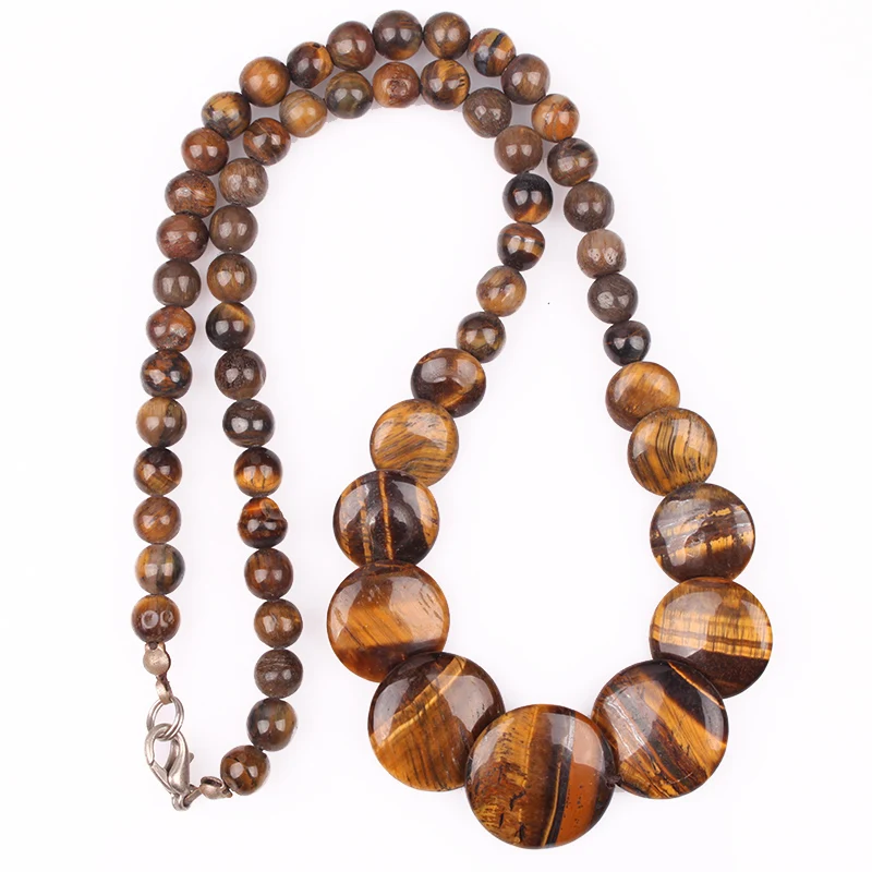 Ожерелье из натурального камня и оникса с круглыми бусинами 45 см | Украшения