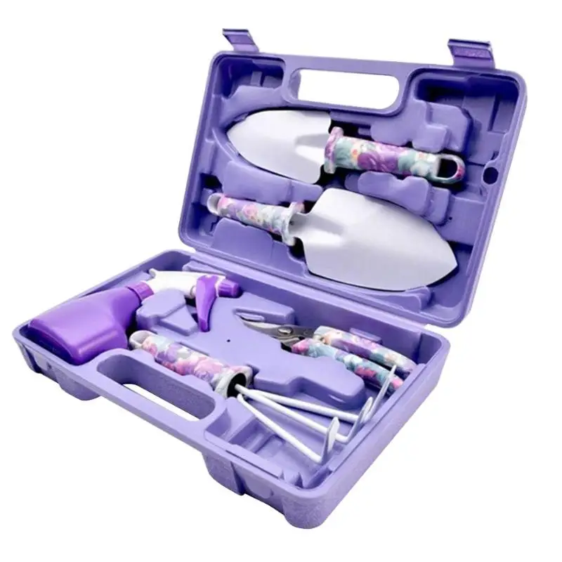5pcs Purple 5 шт./10 шт. Лопата для посадки цветов в горшках садоводство посадочный инструмент мини наборы садовых инструментов зеленый/фиолетовый цвет - Цвет: 5pcs Purple