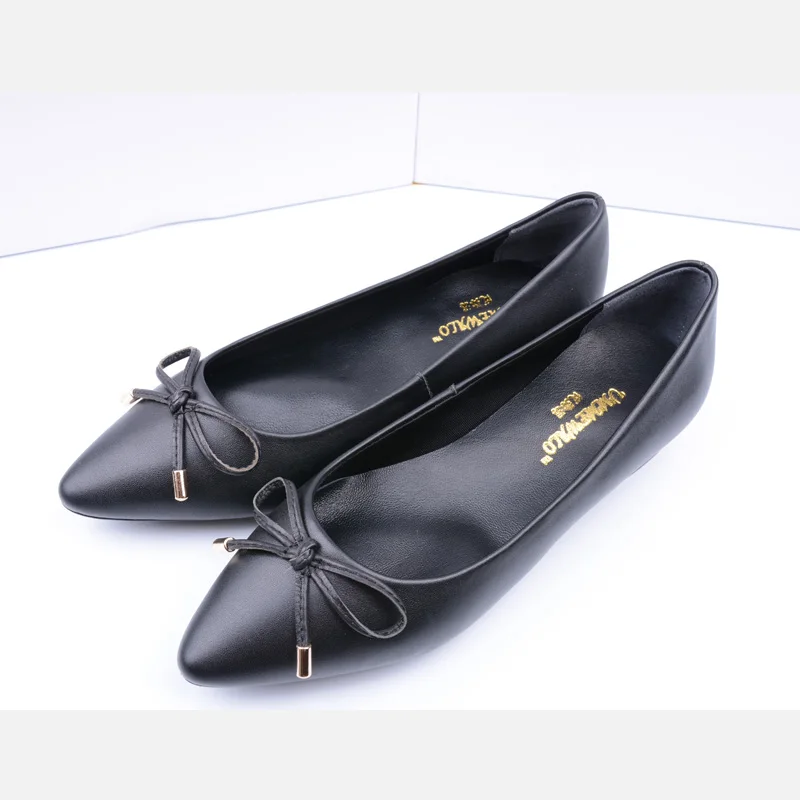 UMMEWALO/обувь на плоской подошве; женская обувь на плоской подошве из натуральной кожи; модные высококачественные балетки с острым носком; женская повседневная обувь
