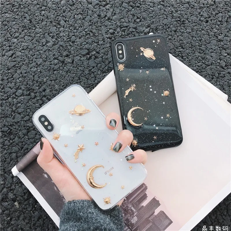 Трехмерная металлическая звезда Блеск для apple iphone X XS Max XR мобильный телефон