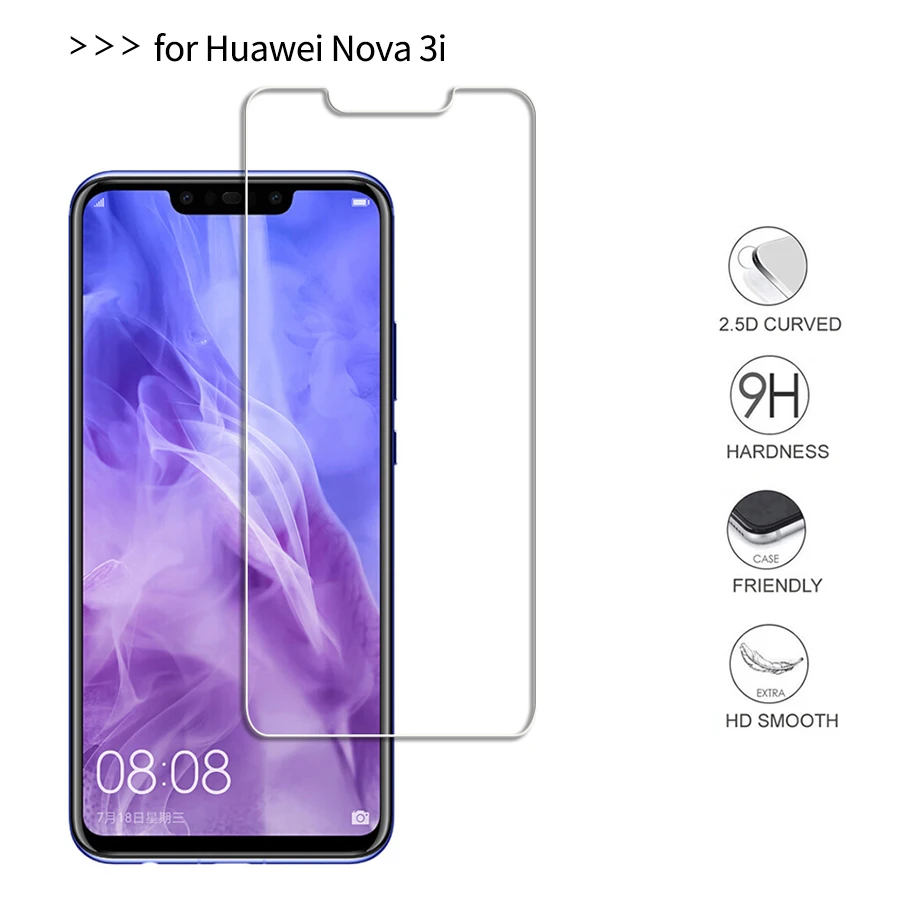 2 шт./лот защитное стекло закаленное для Huawei Nova 3i nova защита экрана 9H жесткая пленка