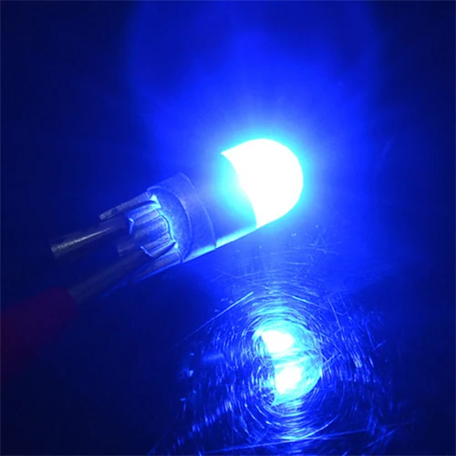 Темно-синий 10X T10 лампадин светодиодный Bianco 168 501 W5W лампада T10 клин luci 3030 2SMD Interni Lampadina 12 V-24 V 6000 K для мото - Испускаемый цвет: Темно-синий