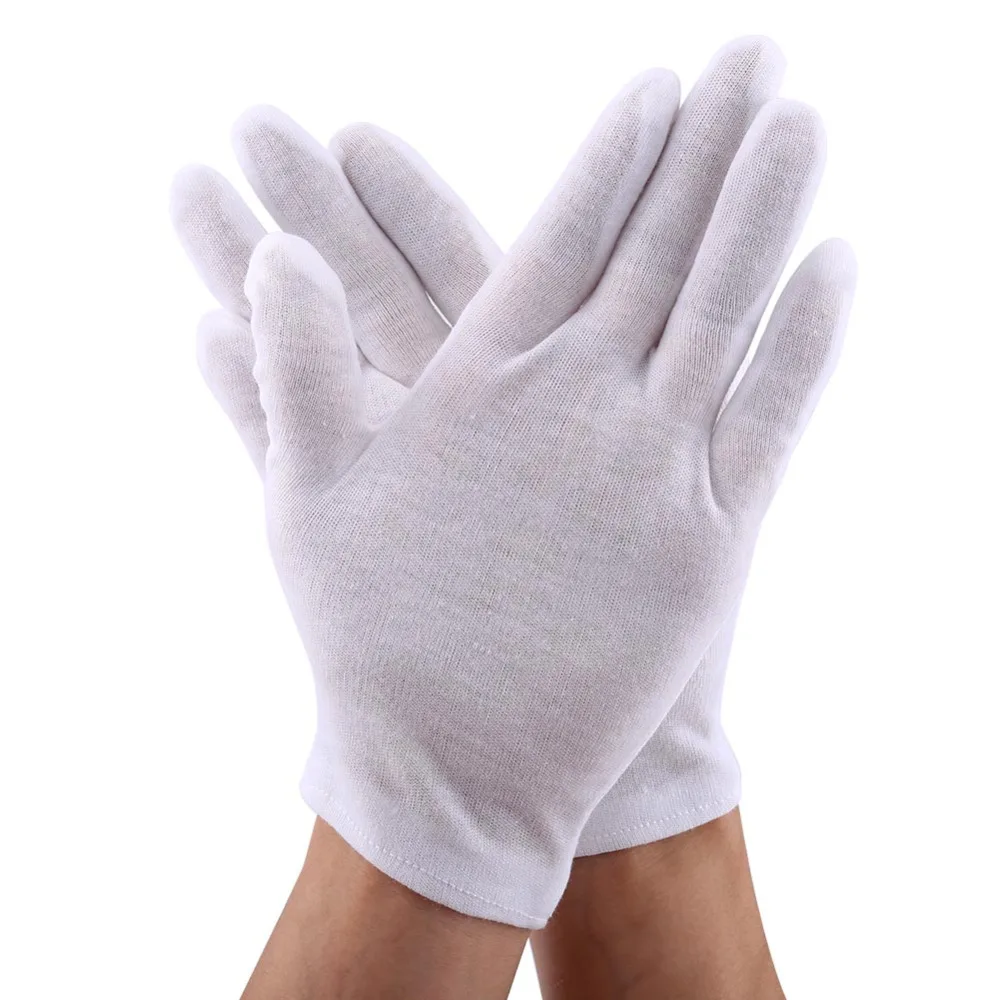 12 пар/партия белые хлопковые перчатки|gloves for|gloves glovesworking gloves pairs |