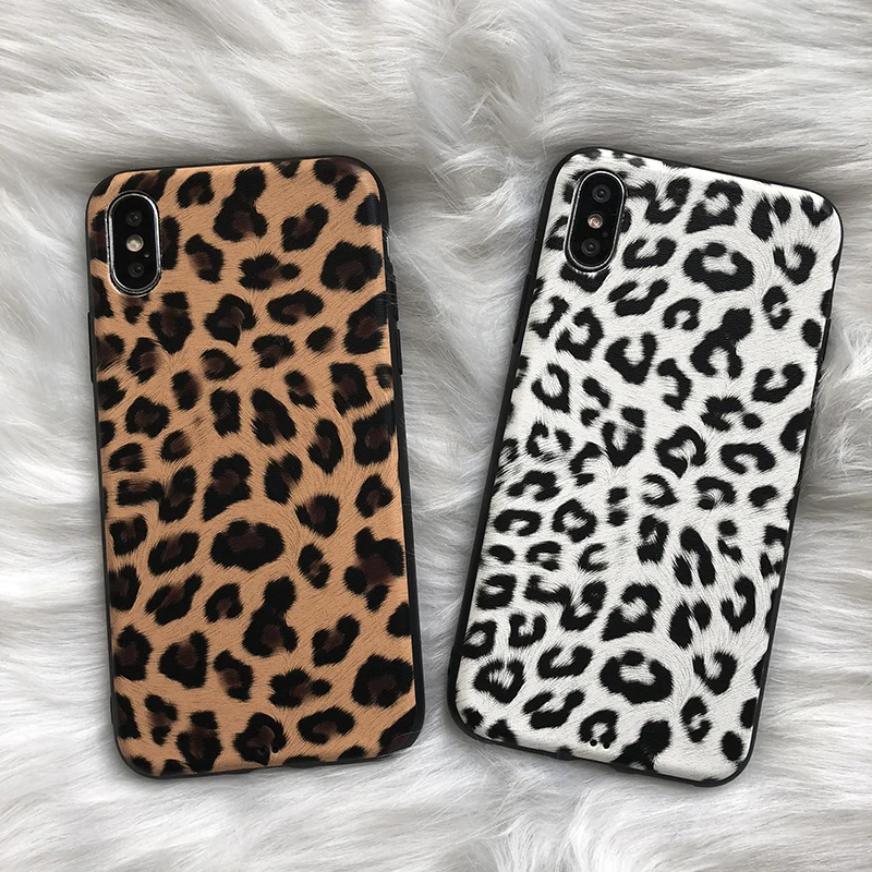 Мягкий силиконовый чехол с леопардовым принтом для Xiaomi 8 lite 6X A2 F1 Mix2s Max2 матовый на